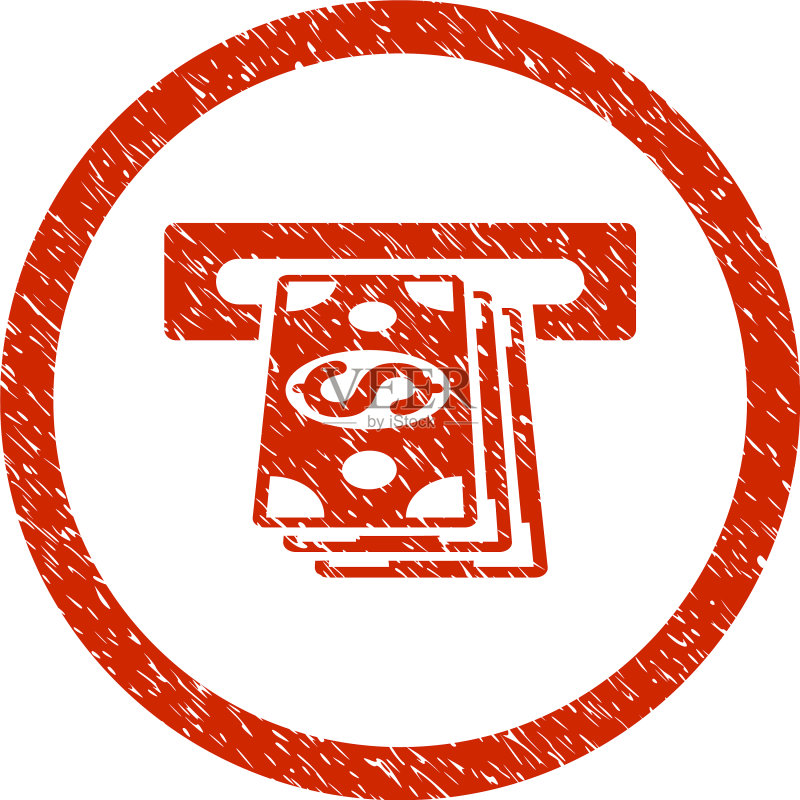 ATM取款圆形颗粒状图标图标素材