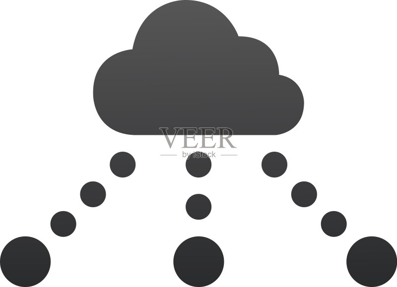 云技术网络概念图标素材