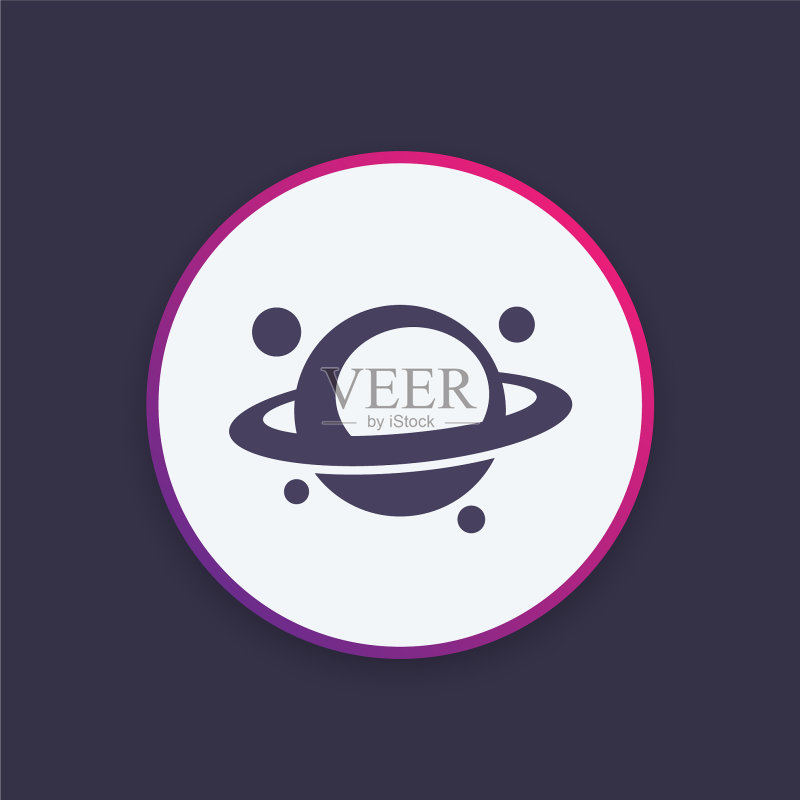 星球图标天文学观星太空旅行图标素材