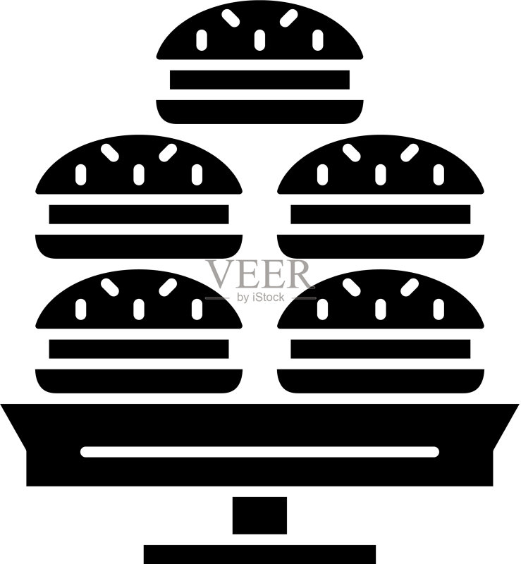 黑色甜点图标图标素材