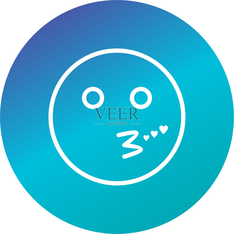亲吻表情符号图标图标素材