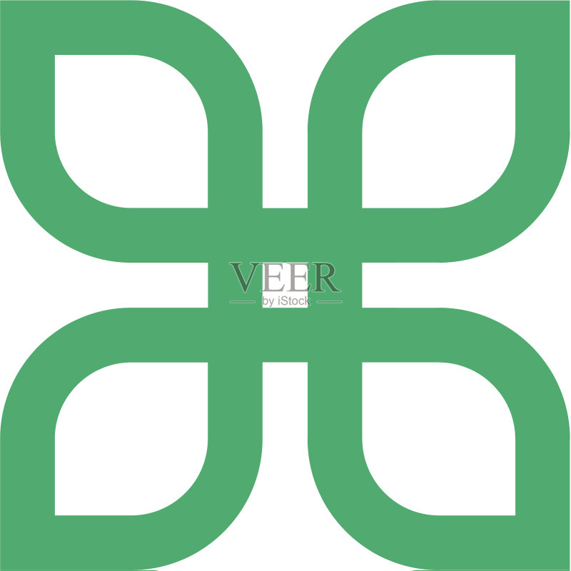 抽象装饰花卉logo模板图标素材