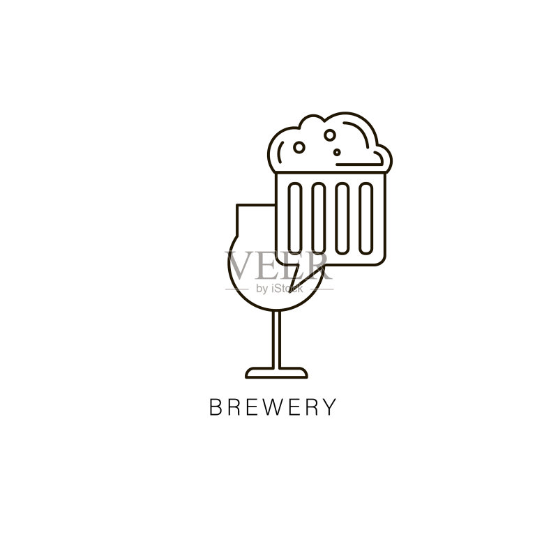 啤酒和啤酒厂图标与logo图标素材