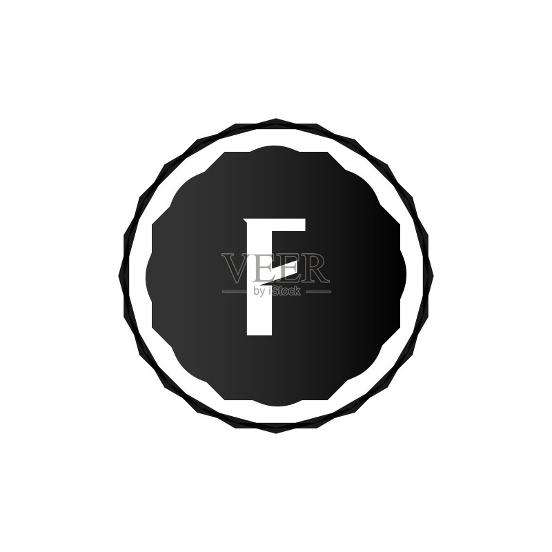 首字母F标志设计模板图标素材