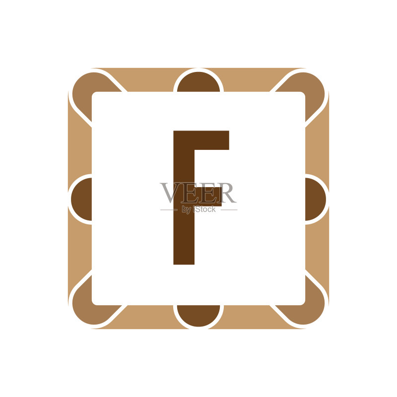 首字母F标志设计模板图标素材