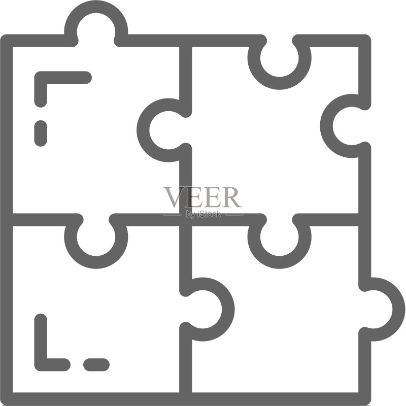 拼图简约解决方案兼容性解决图标素材