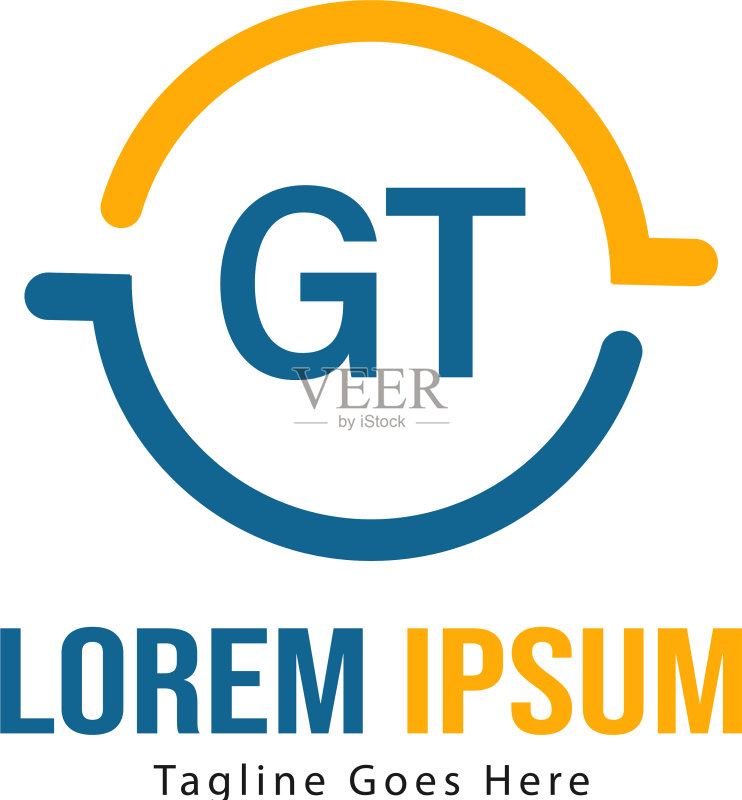 GT字母现代边框Logo模板图标素材