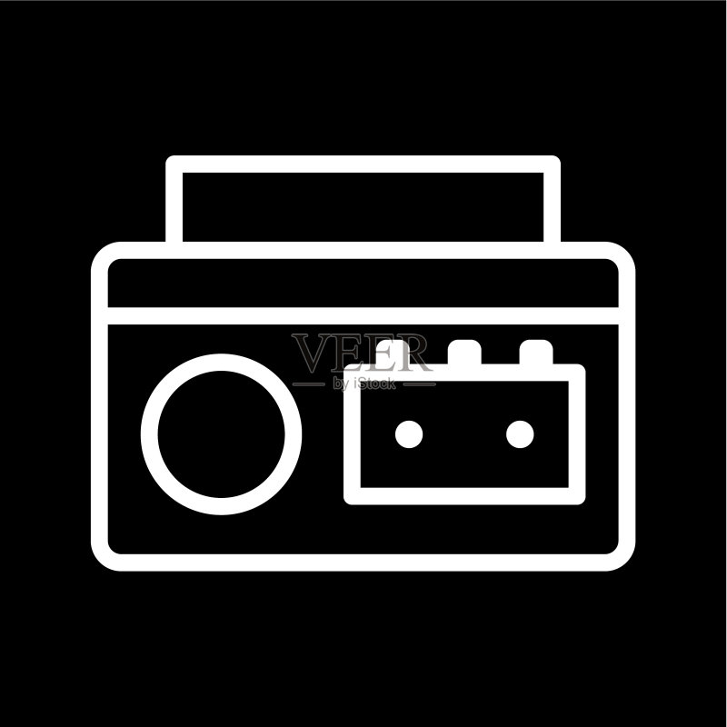 卡式录音机播放器图标图标素材