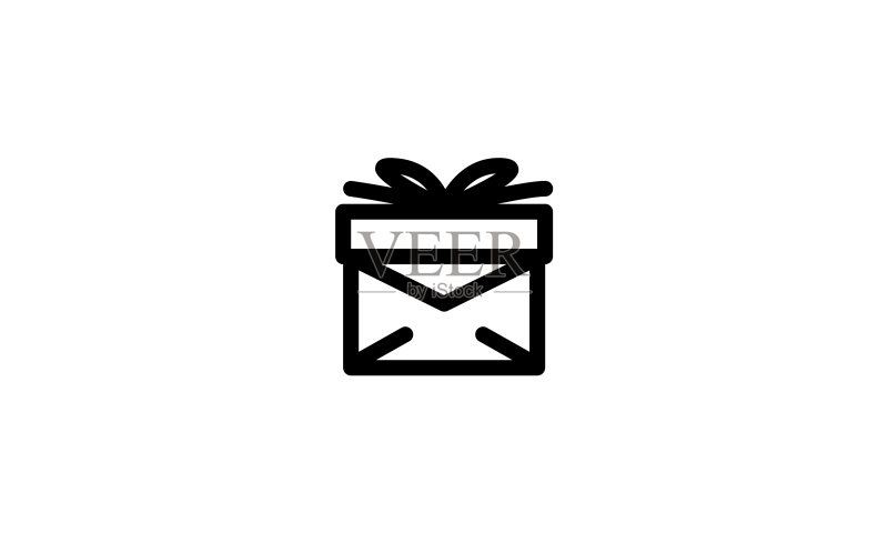 礼品盒模板设计图标素材