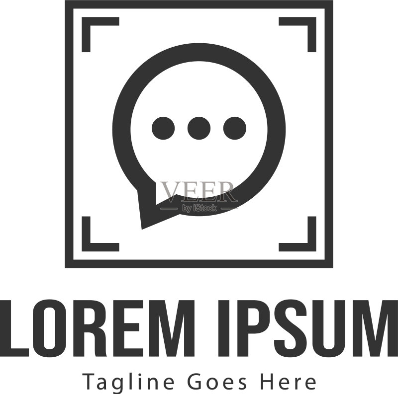 现代风格聊天Logo模板设计图标素材