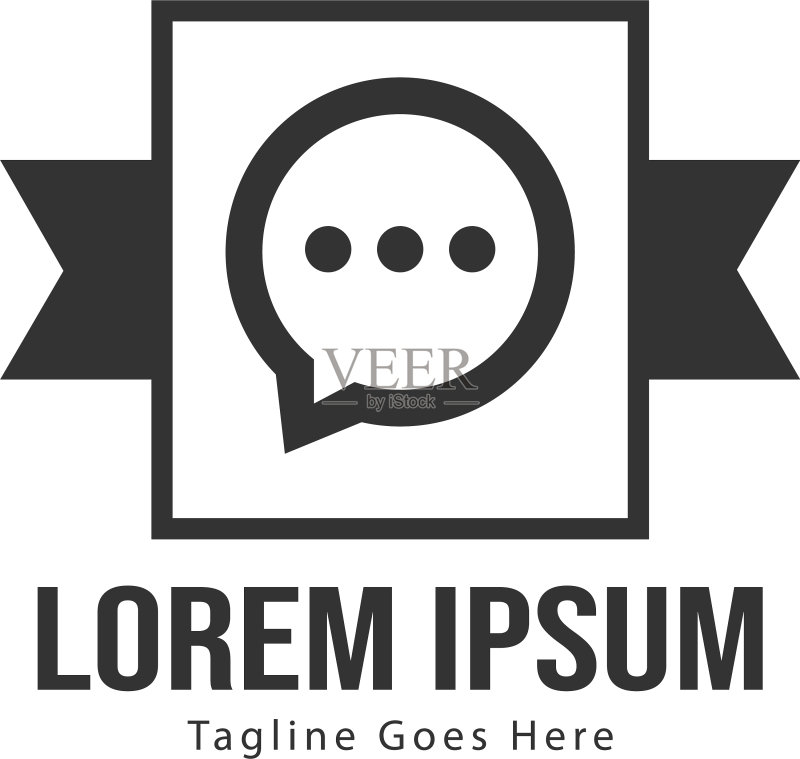 现代风格聊天Logo模板设计图标素材