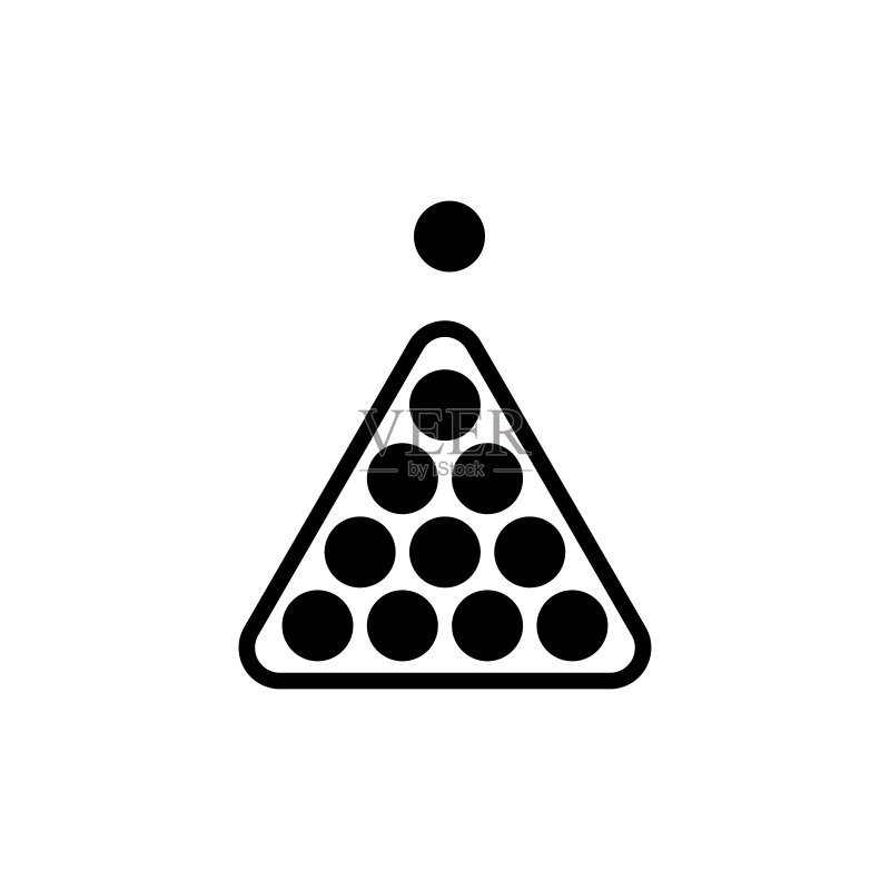 时尚的台球图标矢量模板图标素材
