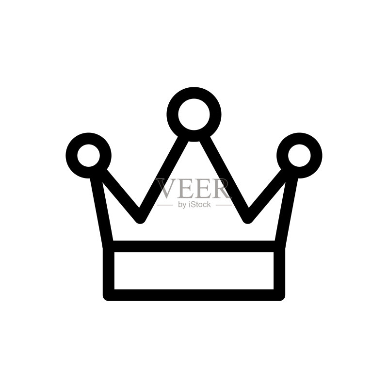 皇冠图标扁平矢量模板设计图标素材