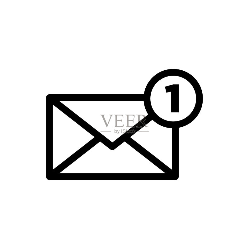 信封图标扁平矢量模板设计图标素材