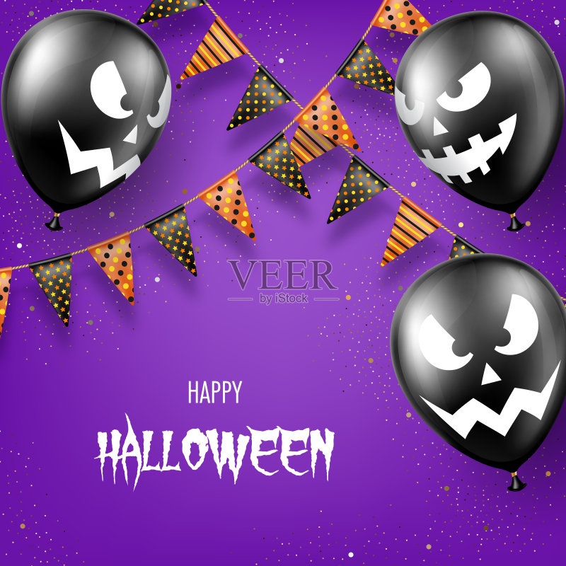 万圣节快乐背景正版模板素材