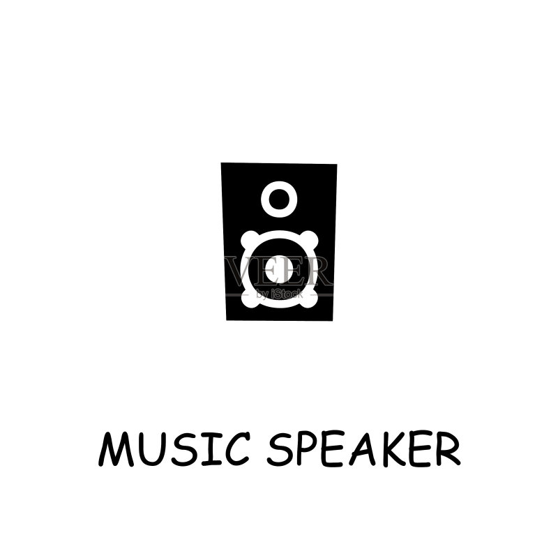 音乐扬声器扁平图标图标素材