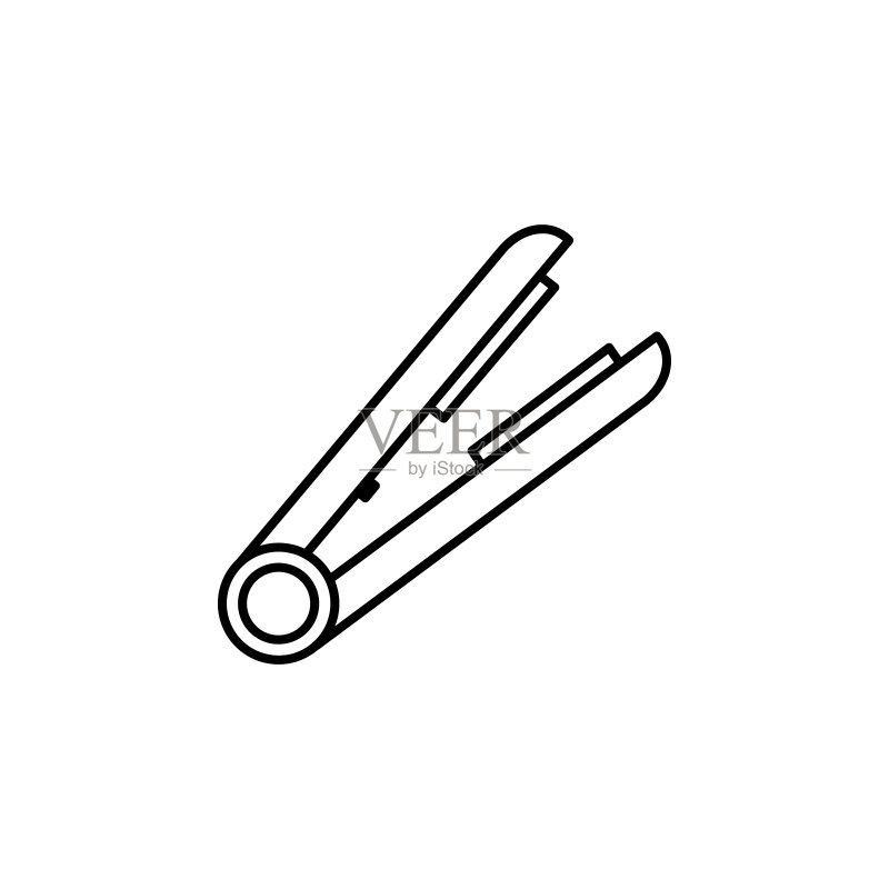白色背景上的发际线插画图标图标素材