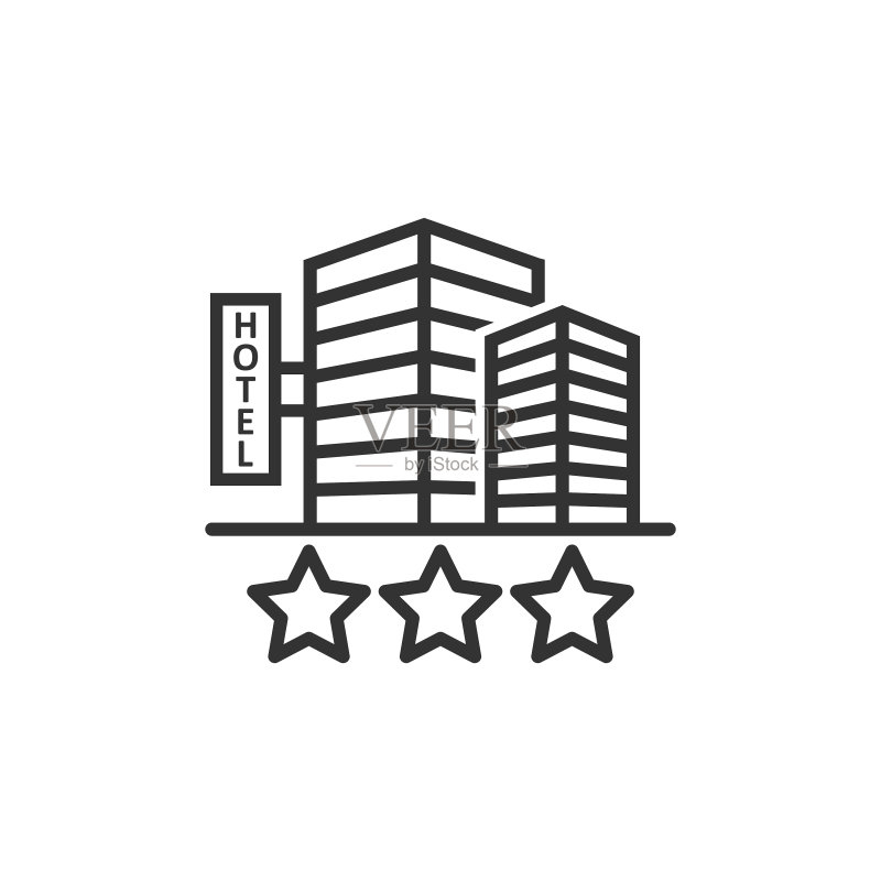三星级酒店标志图标素材