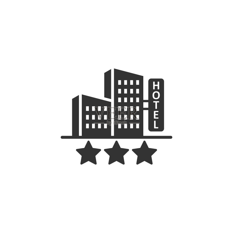 三星级酒店标志图标素材