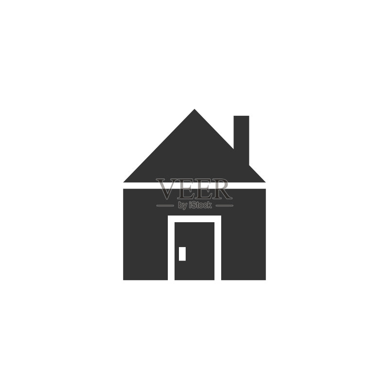 扁平风格的房屋建筑图标图标素材