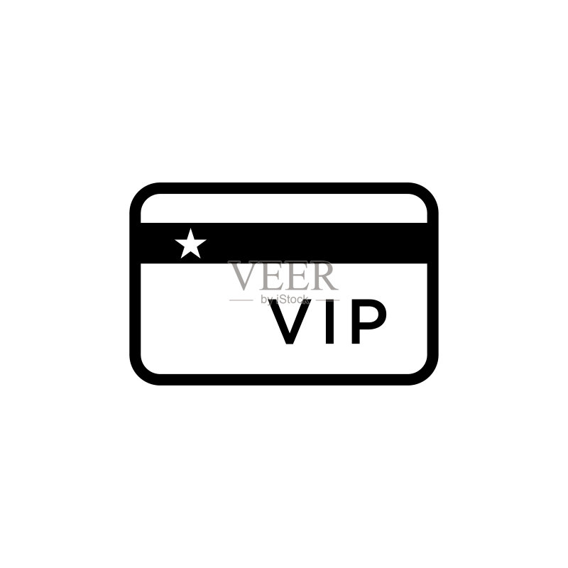 VIP扁平风格矢量模板设计图标素材