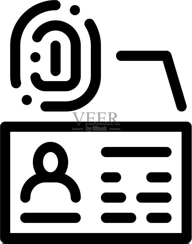 指纹扫描图标轮廓图标素材