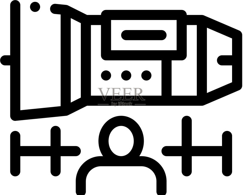 工程师引擎图标轮廓图标素材
