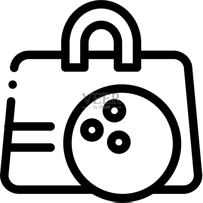 保龄球袋轮廓图标图标素材