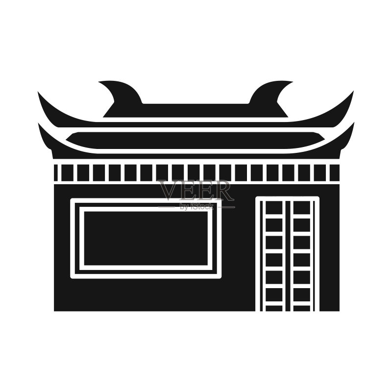 寺庙和河内标志设计图标素材