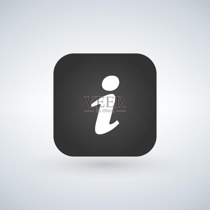 带阴影的信息图标App按钮图标素材
