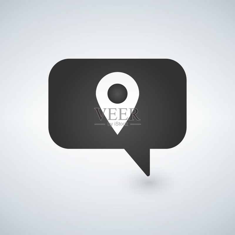 气泡聊天定位标记图钉位置指针图标图标素材