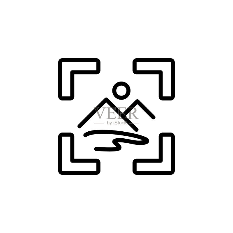 屏幕截图图标设计线性风格图标素材