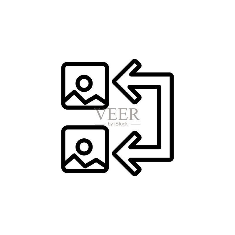 图像转换图标设计线性风格图标素材