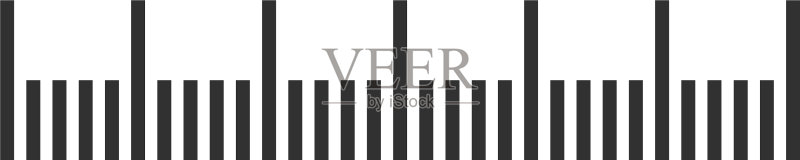 标尺测量刻度图标素材