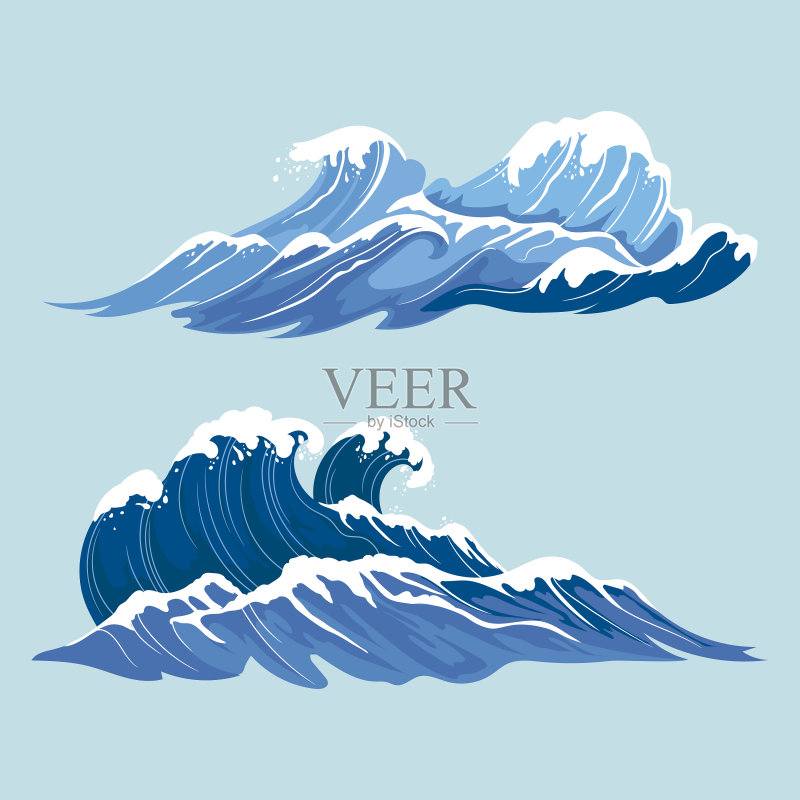 夏季海浪合集图标素材