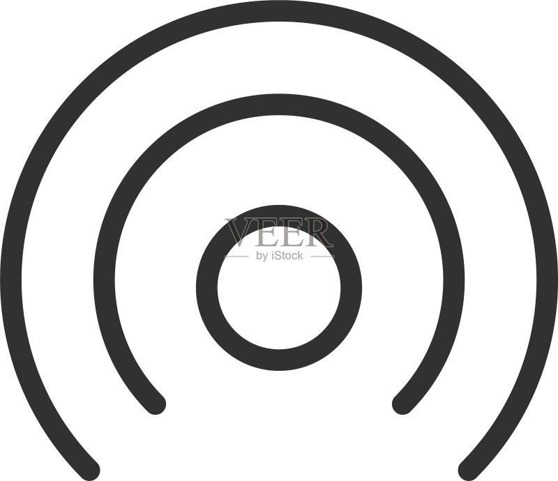 无线电网络圆形logo设计图标素材