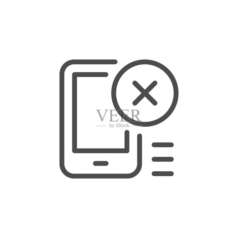 电话拦截描边图标图标素材
