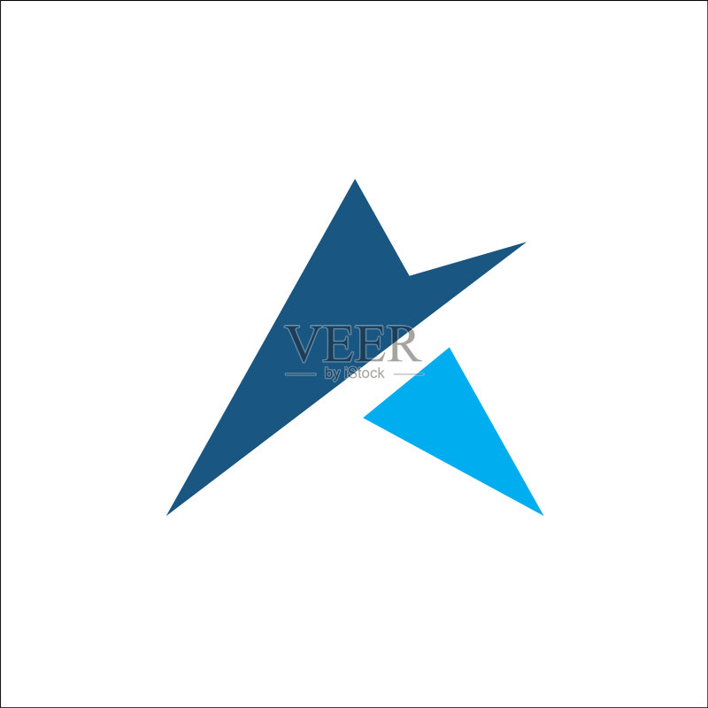 首字母A标志抽象模板图标素材