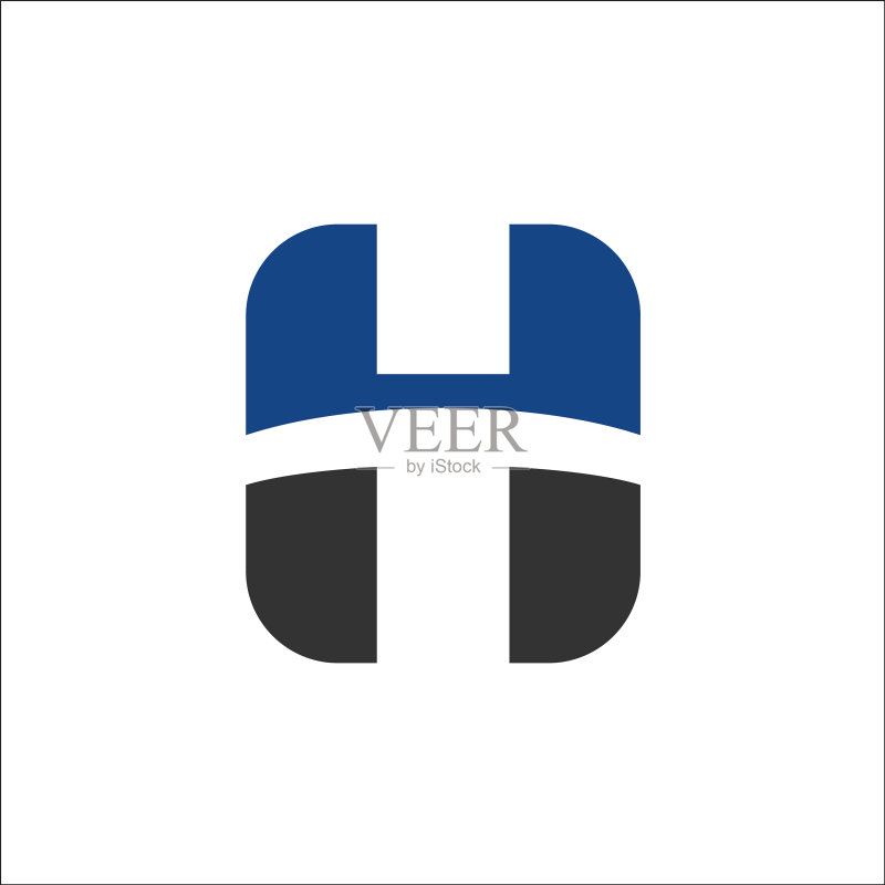 H首字母标志设计H抽象图标素材