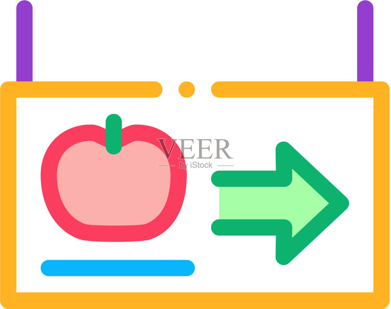 平板电脑图标轮廓方向图标素材