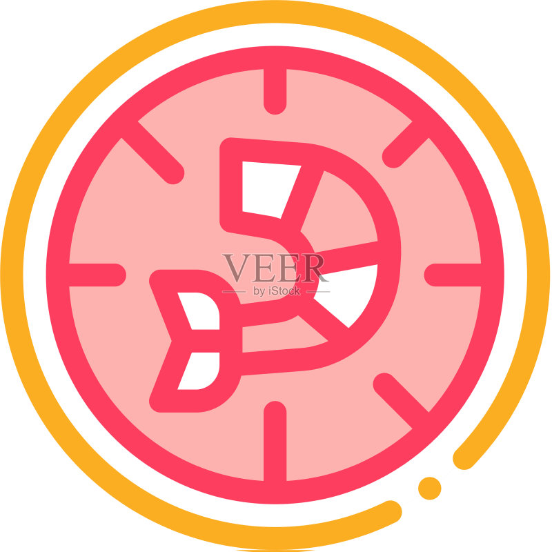 鲜虾披萨外形图标图标素材