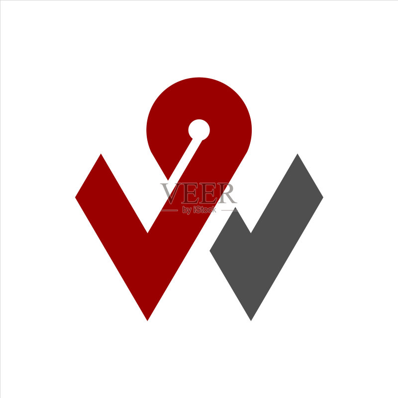 W字母标志设计模板图标素材