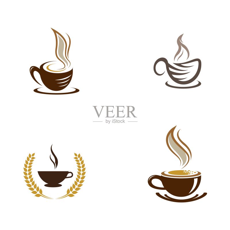 咖啡杯符号矢量图标图标素材
