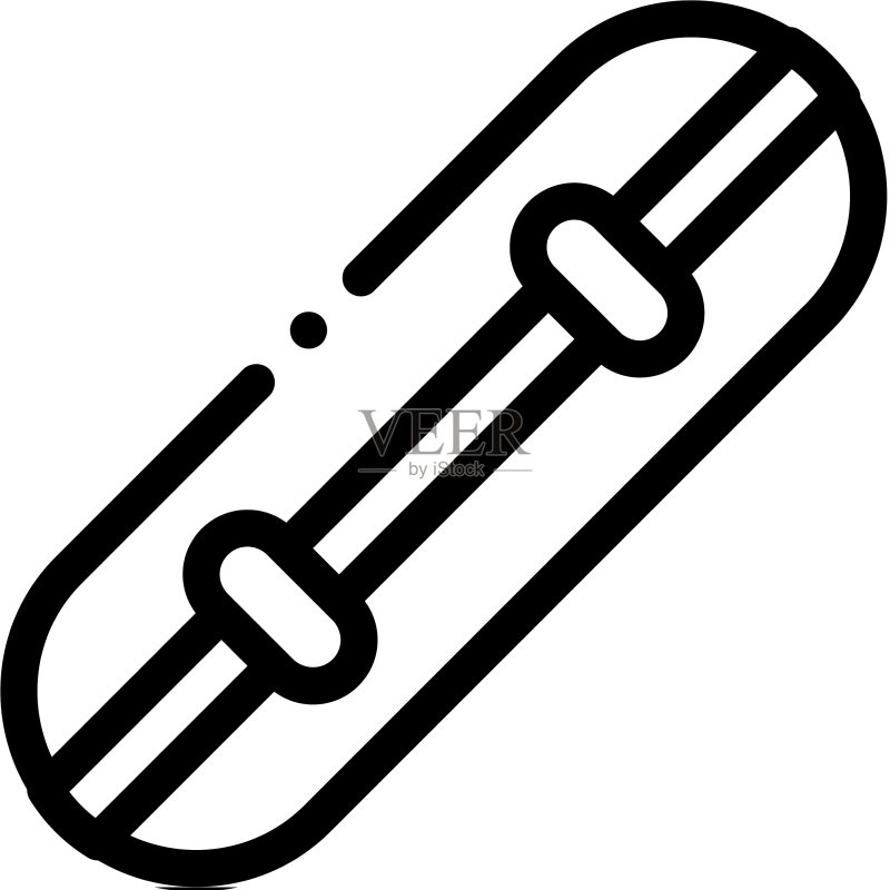 滑板图标轮廓图标素材