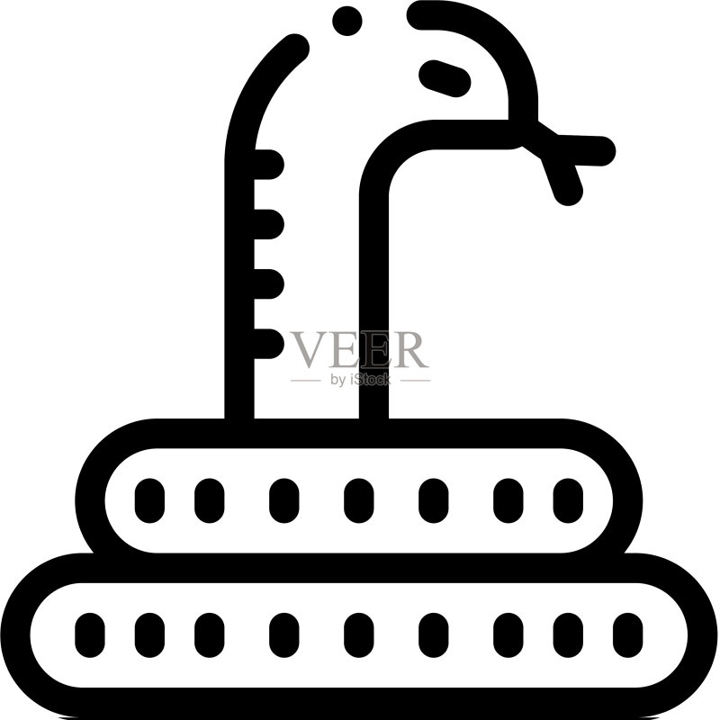 沙漠蛇图标轮廓图标素材