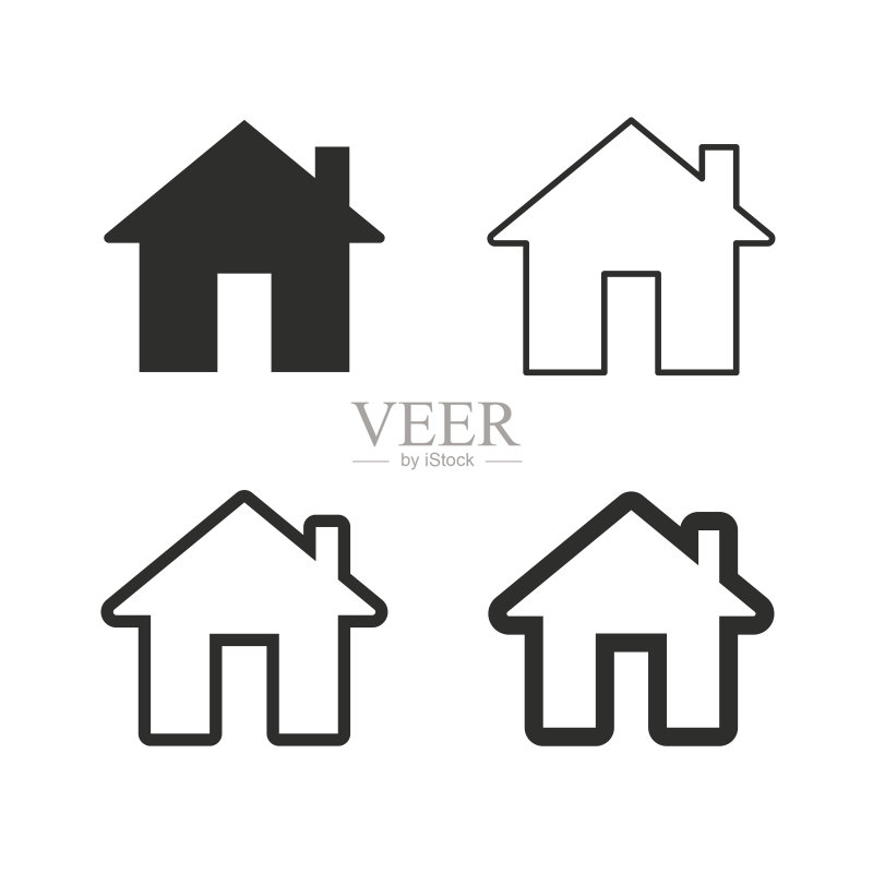 房屋图标素材合集矢量图图标素材