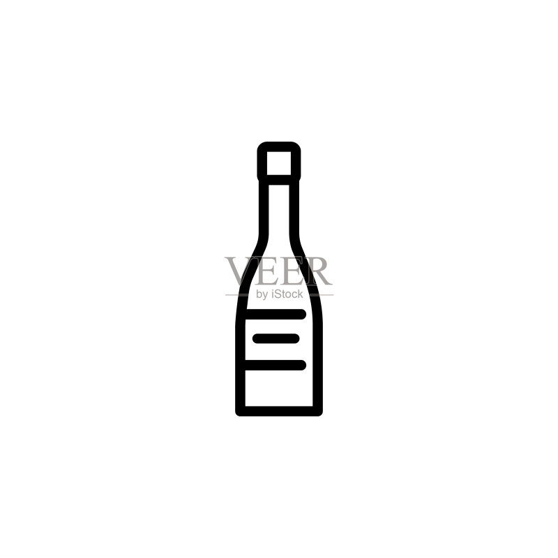 伏特加酒瓶图标图标素材