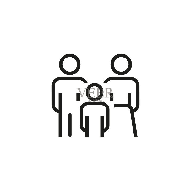 家庭线条图标图标素材