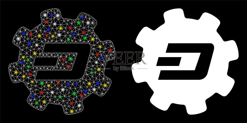 带banner的线框仪表盘设置齿轮图标图标素材