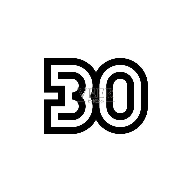 数字30矢量图标设计图标素材